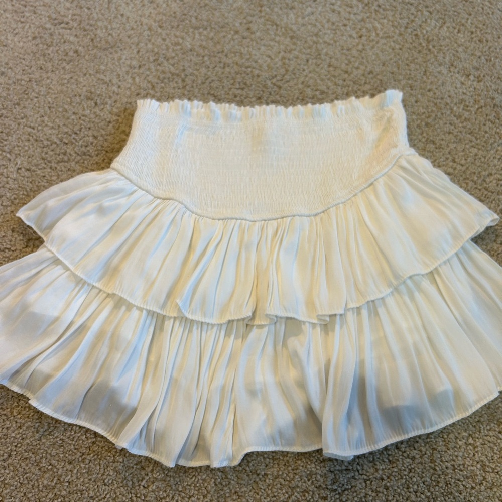 Elegant Cream Tiered Skirt